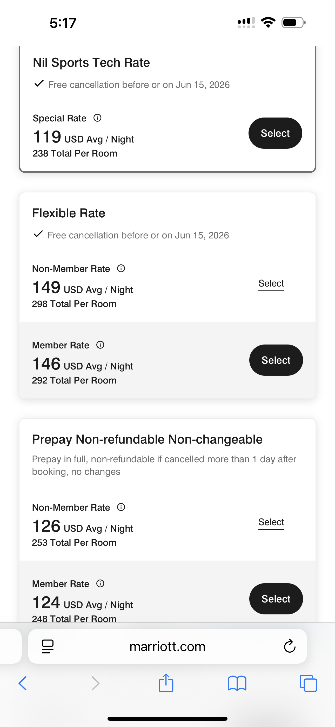 TownePlace Suites Raleigh Cary Rate Comparison