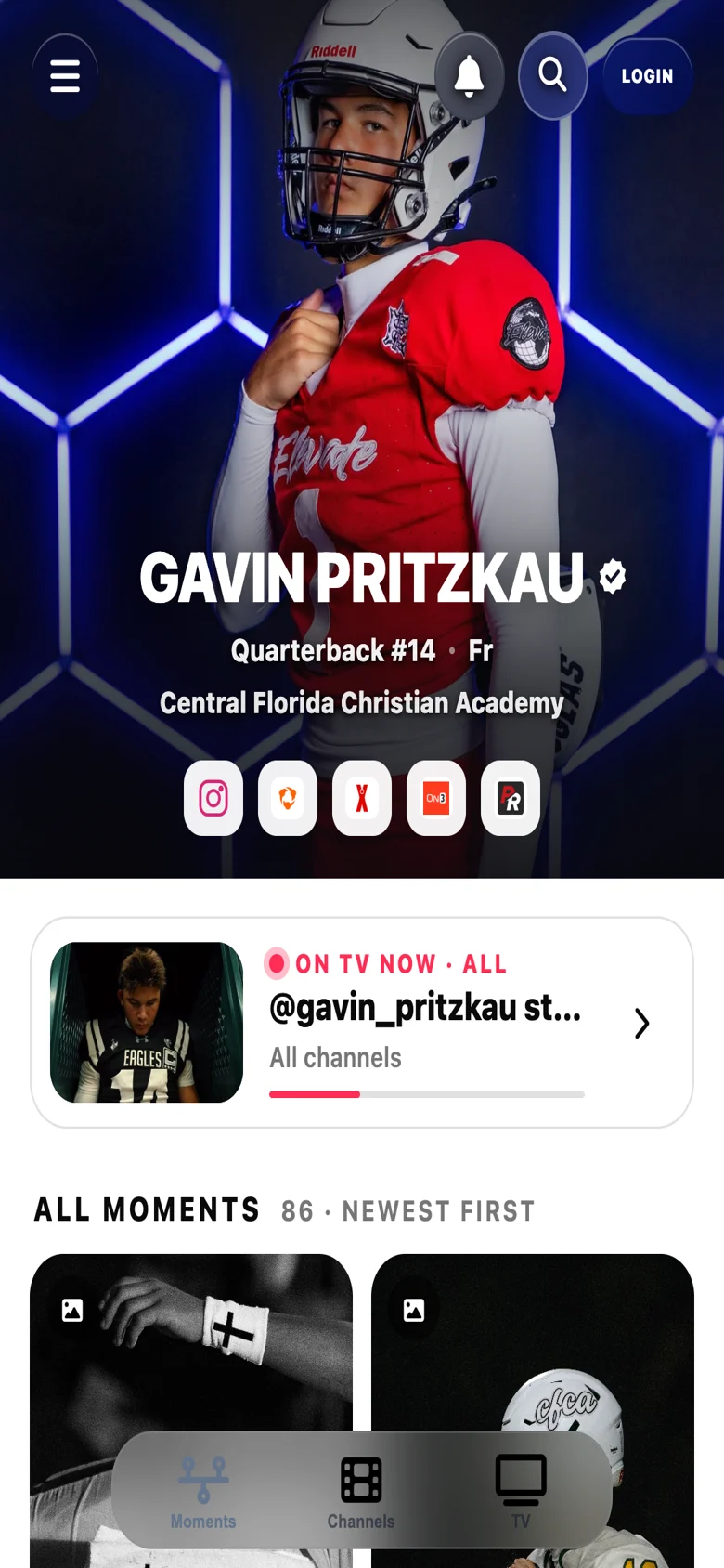 Gavin Pritzkau's app on a phone